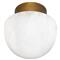 Parker Modern Natural Alabaster Stone Brass Steel Flush Mount