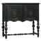 Charles French Country Distressed Black Wood Sideboard|Kathy Kuo Home