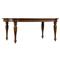 Levi Updated Traditional Distressed Brown Wood Oval Extendable Dining Table - 76-112&quot;W|Kathy Kuo Home