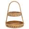 Juliska Provence Coastal Beach Natural Rattan Whitewash Detail Two Tiered Server|Kathy Kuo Home