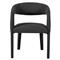 Alexander Mid Century Modern Charcoal Black Performance Boucle Dining Arm Chair|Kathy Kuo Home