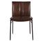 Marissa Industrial Brown Upholstered Leather Iron Frame Dining Chair - Set of 2|Kathy Kuo Home