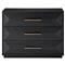 James Modern Classic Black Wood 3 Drawer Dresser|Kathy Kuo Home