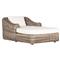 Celina Coastal White Performance Natural Teak Wood Outdoor Chaise Lounge|Kathy Kuo Home