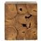 Thorn Mid Century Modern Natural Teak Square Block Outdoor End Table|Kathy Kuo Home