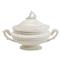 Finezza Global Bazaar Cream Ceramic Oval Soup Tureen|Kathy Kuo Home
