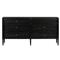 Tacorey Rustic Lodge Black Solid Oak Wood 6 Drawer Double Dresser|Kathy Kuo Home
