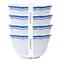 Maison French Blue Edge White Melamine Dessert Bowl - Set of 4|Kathy Kuo Home