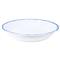 Maison French Country Blue Edge White Melamine Salad Bowl|Kathy Kuo Home