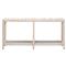 Wren Coastal Taupe Woven Rope Solid Teak Rectangular Outdoor Console Table|Kathy Kuo Home