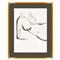 Aurora Modern White Portrait Gold Frame Women Curves Illustration I - 30x24|Kathy Kuo Home