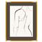 Aurora Modern White Portrait Gold Frame Women Curves Illustration II - 30x24