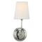 Visual Comfort Vendome Modern Polished Nickel Linen Shade Single Armed Sconce|Kathy Kuo Home