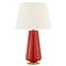 Visual Comfort Penelope Regency Berry Red Porcelain Linen Shade Table Lamp|Kathy Kuo Home