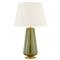 Visual Comfort Penelope Regency Green Porcelain Linen Shade Table Lamp|Kathy Kuo Home