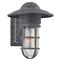 Visual Comfort Marine Industrial Zinc Seeded Glass Outdoor Armed Wall Sconce|Kathy Kuo Home