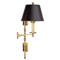 Visual Comfort Dorchester Regency Black Shade Brass Double Swing Arm Sconce|Kathy Kuo Home