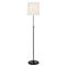 Visual Comfort Bryant Modern Bronze Metal Linen Shade Floor Lamp|Kathy Kuo Home