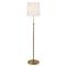 Visual Comfort Bryant Modern Antique Brass Linen Shade Floor Lamp|Kathy Kuo Home