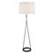 Visual Comfort Dauphine Modern Classic Aged Iron White Linen Shade Floor Lamp|Kathy Kuo Home