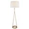 Visual Comfort Dauphine Modern Classic Gilded Iron White Linen Shade Floor Lamp|Kathy Kuo Home