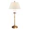 Visual Comfort Dorchester Regency Burnished Brass Linen Shade Table Lamp|Kathy Kuo Home