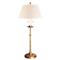 Visual Comfort Dorchester Antique Brass Silk Pleated Shade Table Lamp|Kathy Kuo Home