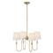 Visual Comfort Vendome Modern Antique Brass Linen Shaded Chandelier - Small|Kathy Kuo Home