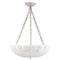 Visual Comfort Rosehill Mid Century Polished Nickel Metal White Glass Chandelier|Kathy Kuo Home
