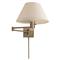 Visual Comfort Classic Modern Antique Nickel Linen Shade Swing Arm Sconce|Kathy Kuo Home