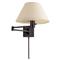 Visual Comfort Classic Modern Bronze Metal Linen Shade Swing Arm Sconce|Kathy Kuo Home
