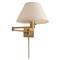 Visual Comfort Classic Modern Antique Brass Linen Shade Swing Arm Sconce|Kathy Kuo Home