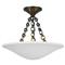 Visual Comfort Mollino Mid Century Bronze Plaster White Semi Flush Mount|Kathy Kuo Home