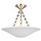 Visual Comfort Mollino Mid Century Nickel Plaster White Semi Flush Mount|Kathy Kuo Home