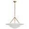 Visual Comfort Mollino Mid Century Antique Brass 2 Tier Chandelier - Medium|Kathy Kuo Home