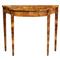Calag French Country Brown Burl Wood Console Table|Kathy Kuo Home