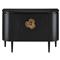 Sazana Modern Classic Black Oak Demilune Sideboard|Kathy Kuo Home