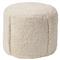 Kore Modern Classic Cream Cotton Round Pouf|Kathy Kuo Home