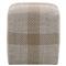 Hydra Coastal Beach Taupe Woven Rope Teak Wood Square Outdoor Ottoman|Kathy Kuo Home