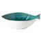 Dori Coastal Beach Blue Stoneware Seabream Bowl|Kathy Kuo Home