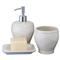 Fontana Modern Classic White Glazed Stoneware Bath Set|Kathy Kuo Home