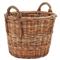 Camilla Coastal Beach Natural Handwoven Rattan Floor Log Basket|Kathy Kuo Home