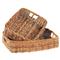 Camilla Coastal Beach Natural Woven Rattan Decorative Basket - Set of 2|Kathy Kuo Home