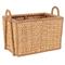 Tara Coastal Beach Natural Handwoven Rattan Mud Room Floor Basket|Kathy Kuo Home