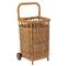 Camilla Coastal Beach Natural Handwoven Rattan Floor Basket - Small|Kathy Kuo Home