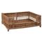 Veronica Coastal Beach Chestnut Handwoven Rattan Dog Bed|Kathy Kuo Home
