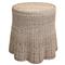 Terese Coastal Beach Natural Handwoven Rattan Round Side Table|Kathy Kuo Home