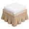 Terese Coastal Beach Natural Handwoven Rattan Square Ottoman|Kathy Kuo Home