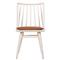 Lara Rustic Lodge Brown Leather Off White Oak Windsor Dining Side Chair|Kathy Kuo Home
