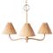 Belle Coastal Beach Natural Rattan Shaded Chandelier|Kathy Kuo Home